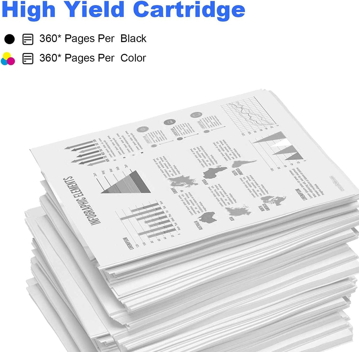 Remanufactured 65 XL Black Ink Cartridge 3 Pack N7718