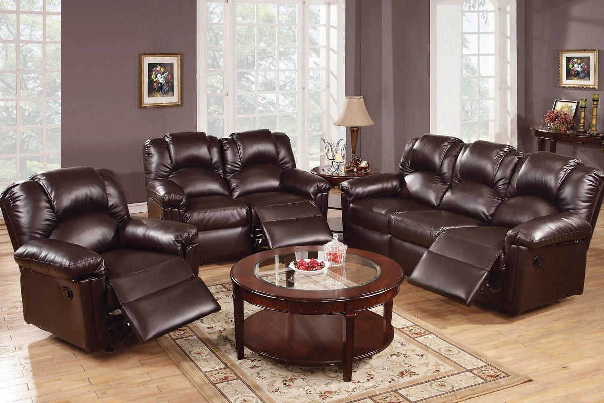 Brown Bonded Leather Recliner Chair J3587