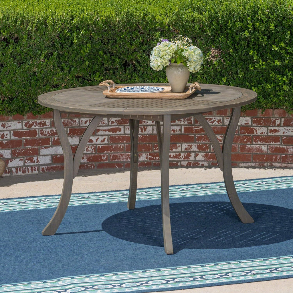 47 Round Acacia Wood Dining Table J40429