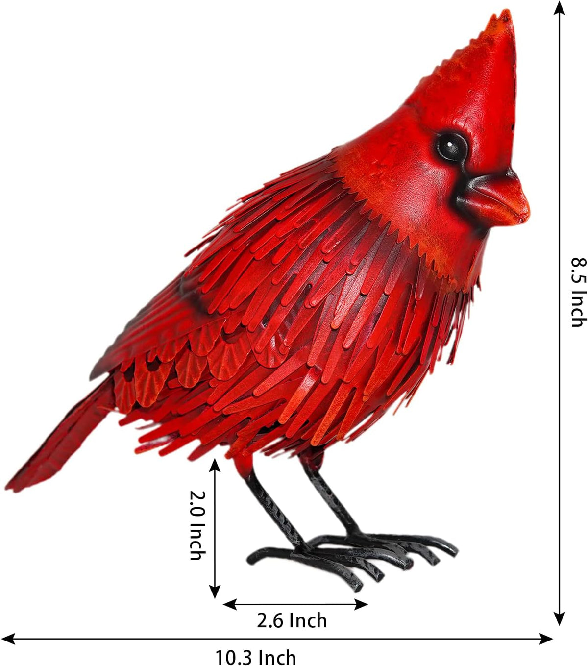 Red Bird Statue Garden Decor F6220