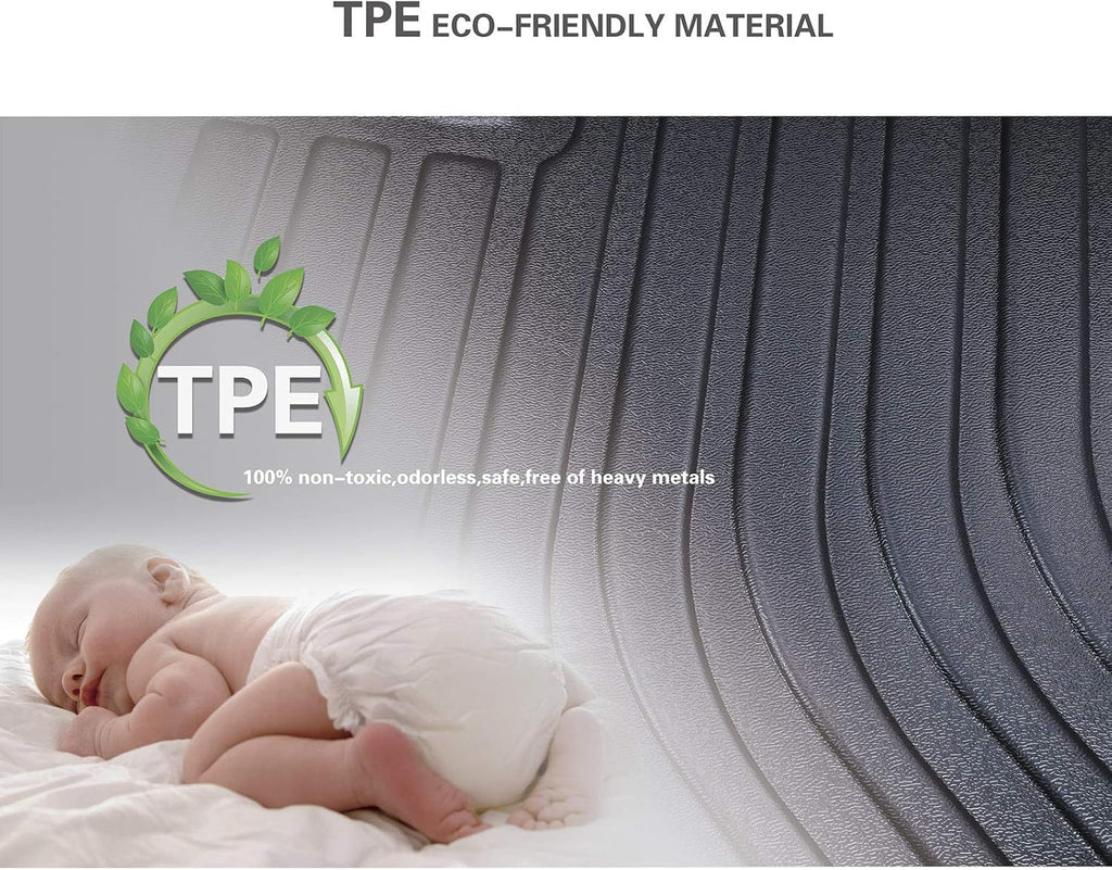 Black TPE Waterproof Car Mats Full Set Q633213