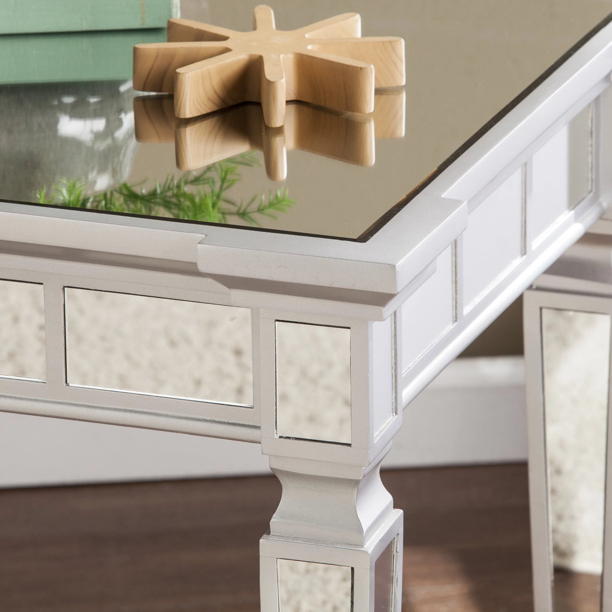 Mirrored Square End Table S589
