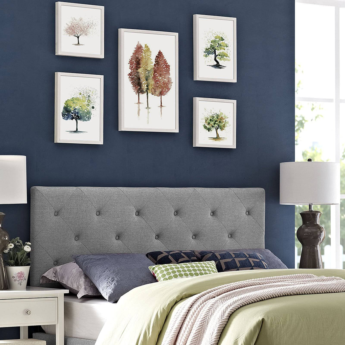 Wheatgrass Fabric Headboard, Full J424