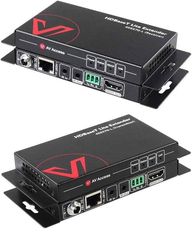 HDBaseT HDMI Extender Over Single Cat5e/6a/Cat7 Ethernet 4K@60Hz 130ft, PoE IR RS232 HDCP2.2, HDR, CEC, EDID Q29126