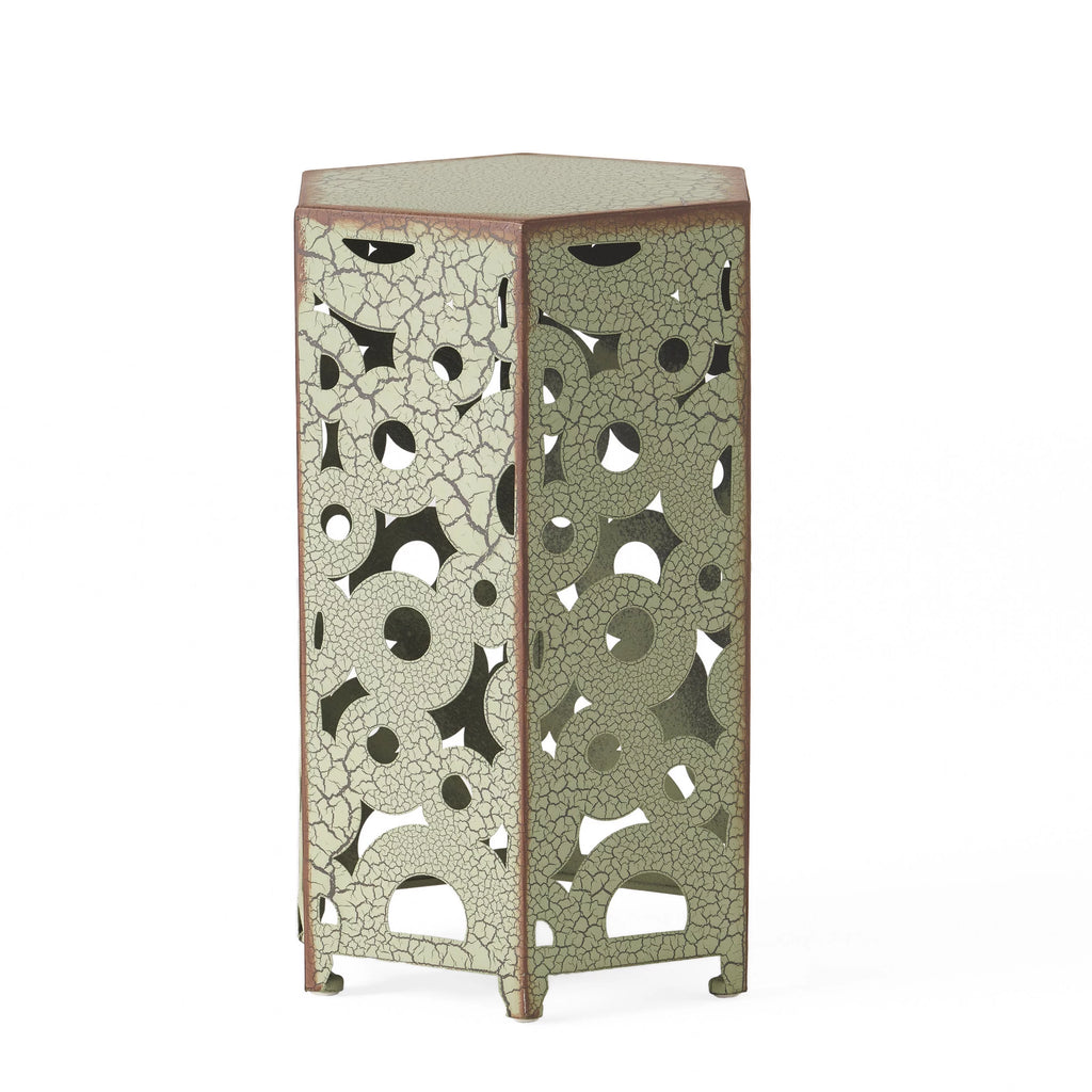 Set of 2 Antique Green Outdoor Accent Tables B7529