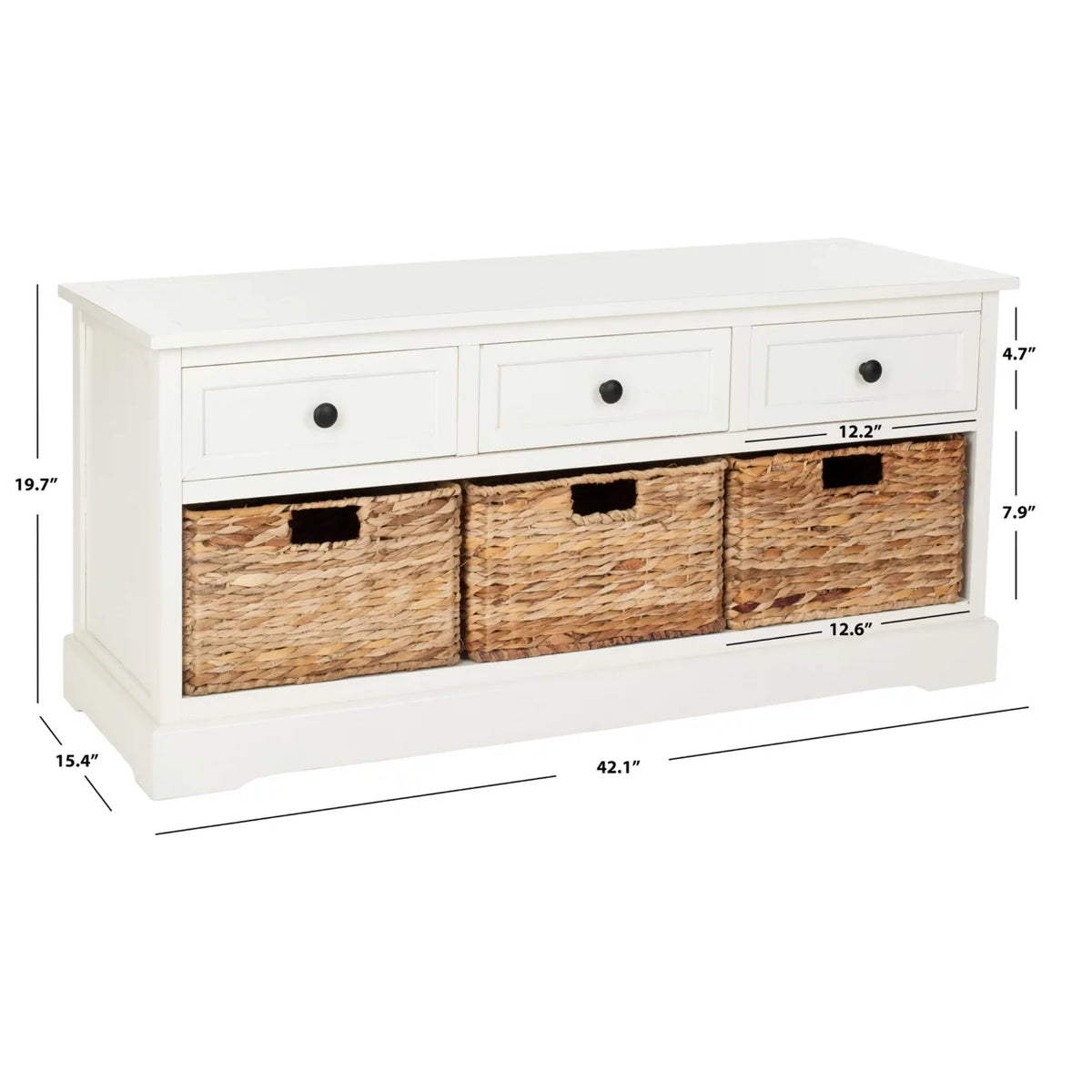 3-Drawer Storage Bench S264265