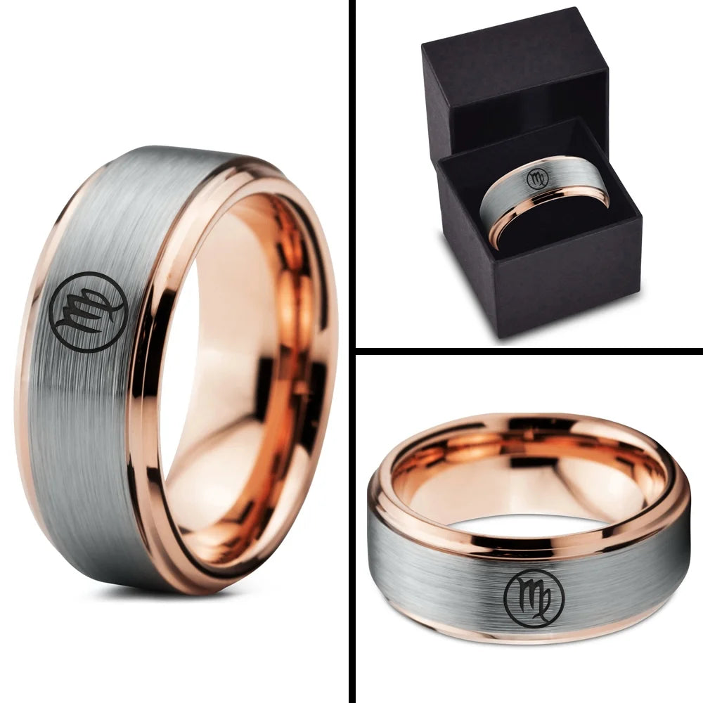 8mm 18k Rose Gold Band Ring C563276
