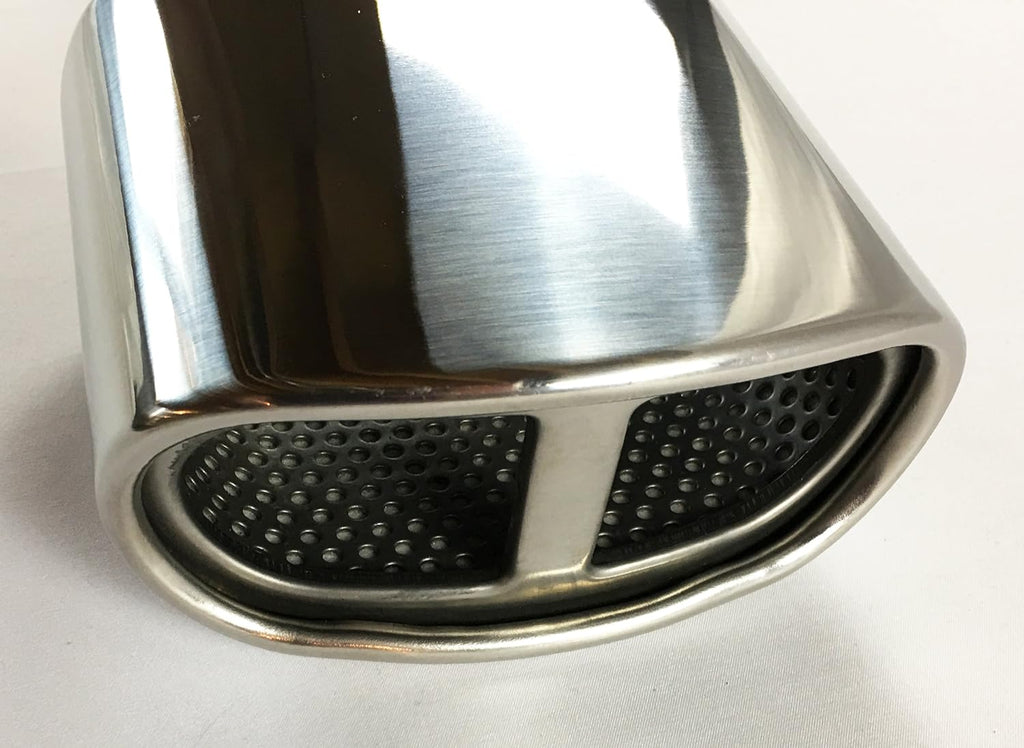 Double Wall Rolled Oval Split Stainless Steel Exhaust Tip Pack of 2 C6314