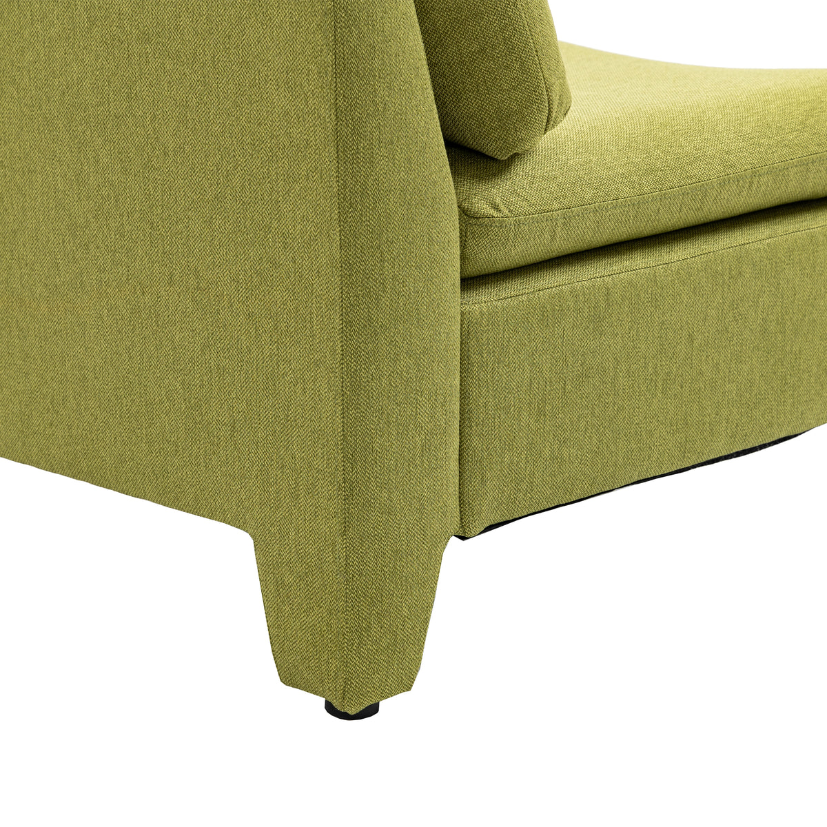 Olive Velvet Oversized Armless Chair R565