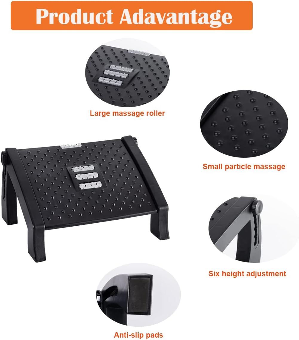Adjustable Height Foot Rest with Massage Surface E360