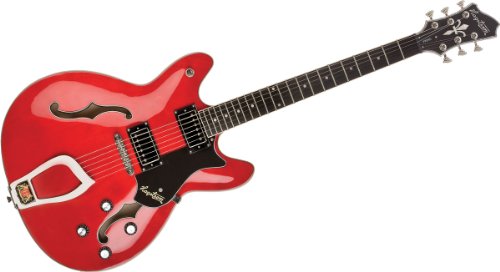 Wild Cherry Transparent Semi-Hollow Body Electric Guitar R9154