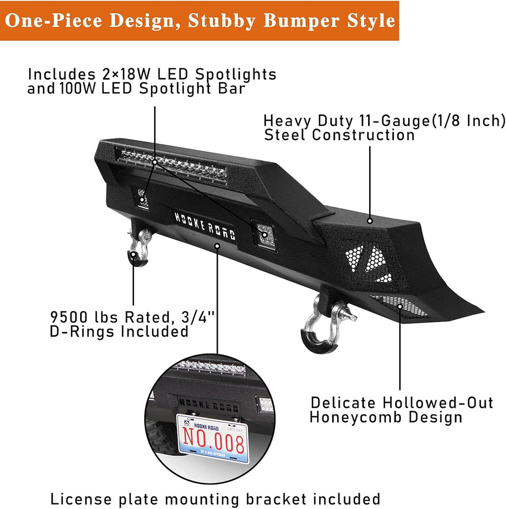 Stubby Front Bumper & Full Width Rear Bumper Kit for Toyota Tacoma 3rd Gen C521