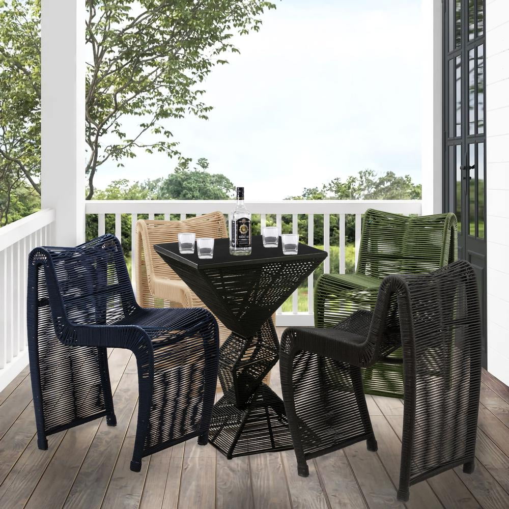 Black Rope Counter Stool Set of 2 Z60646
