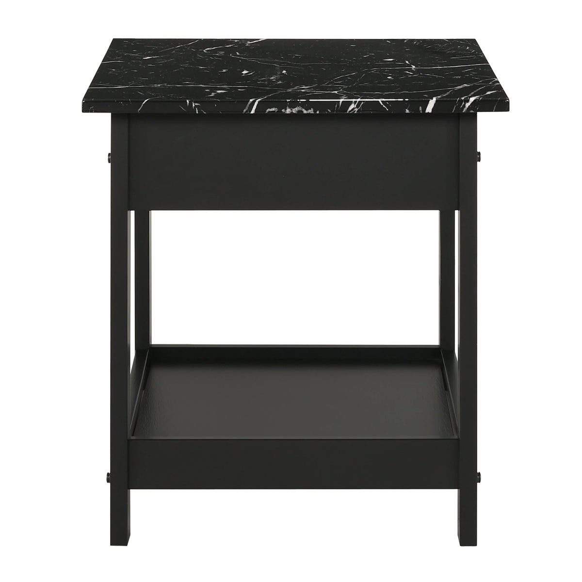 Black 3-Piece Wood Coffee Table Set W591159