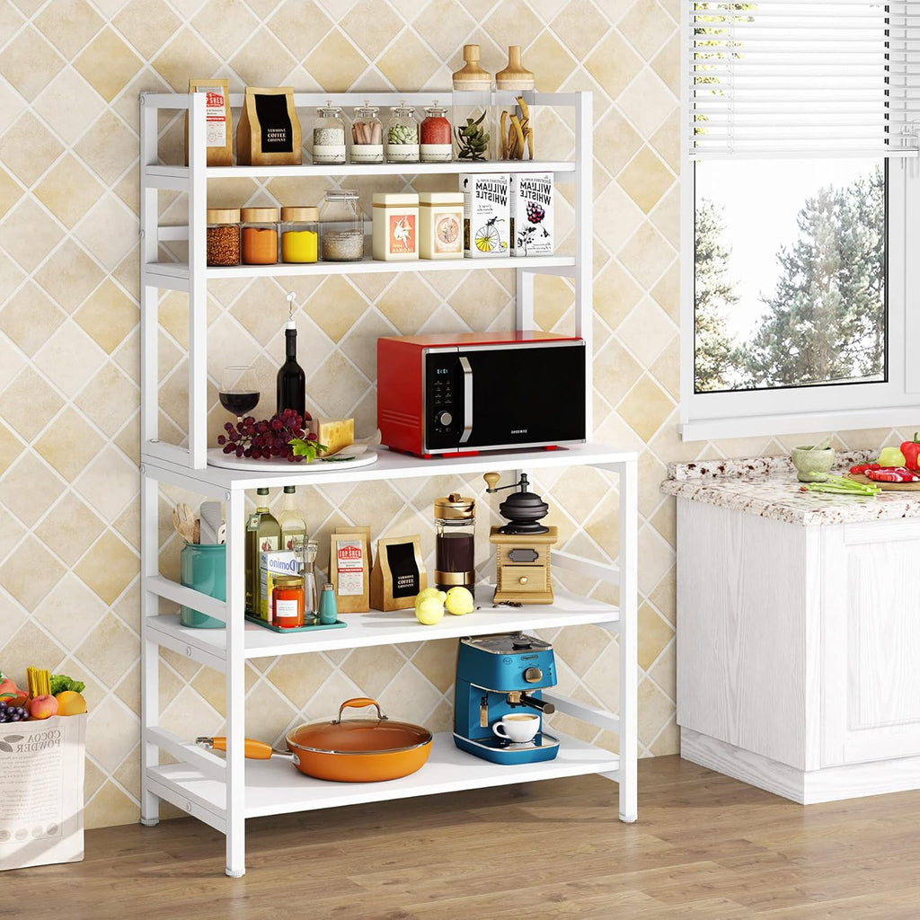 5-Tier Rustic Brown Kitchen Rack I8916