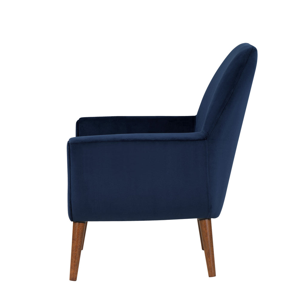 Navy Blue Velvet Armchair Q445