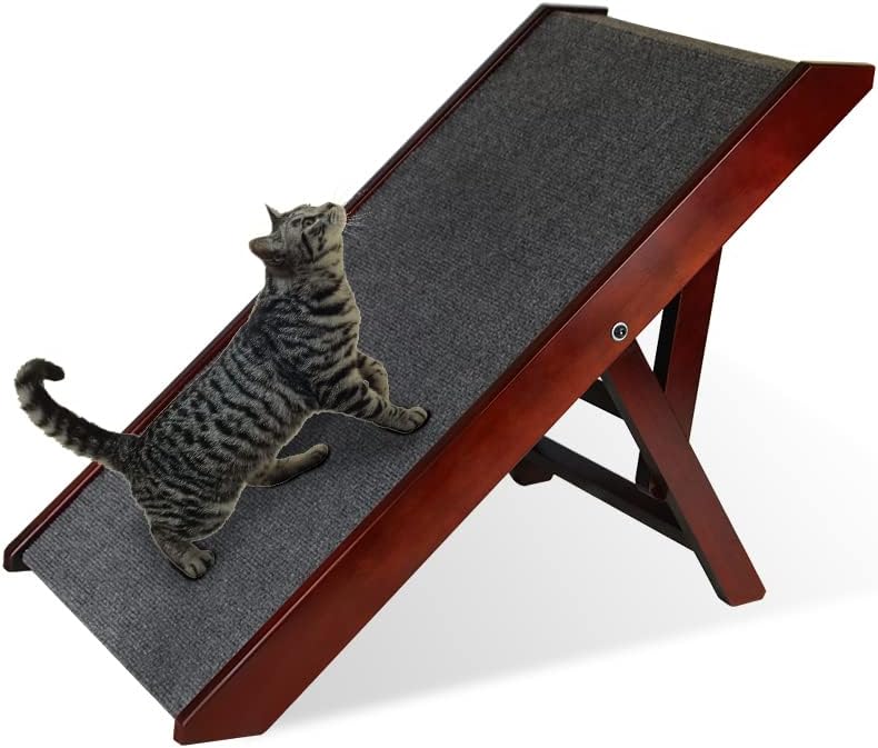 Wooden Collapsible Pet Ramp with Non-Slip Carpet for Small Dogs D162