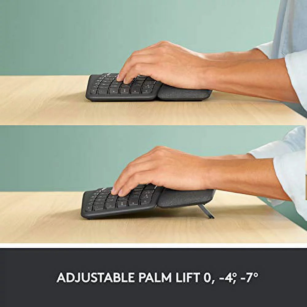 Wireless Ergonomic Keyboard with Wrist Rest R7662
