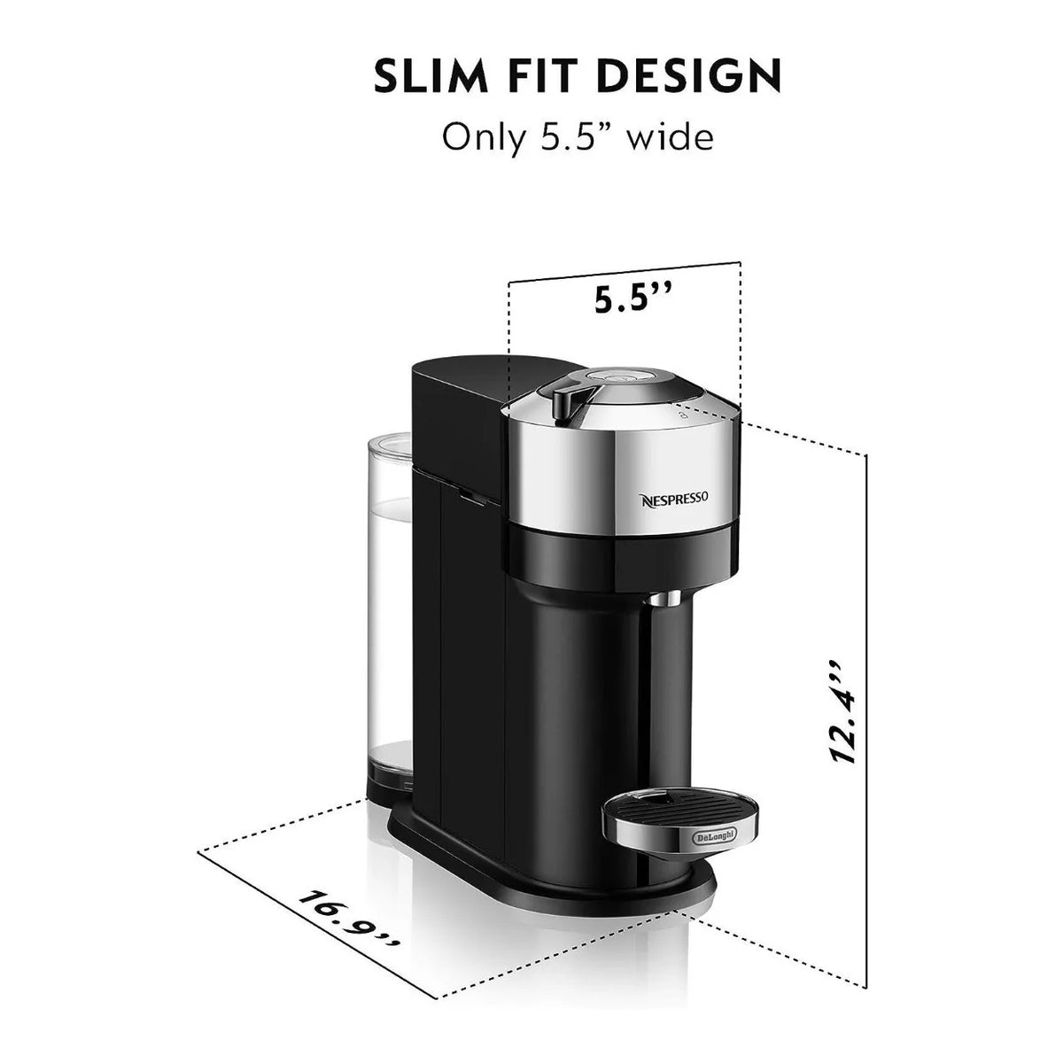 Compact Coffee and Espresso Machine with Milk Frother Z7839