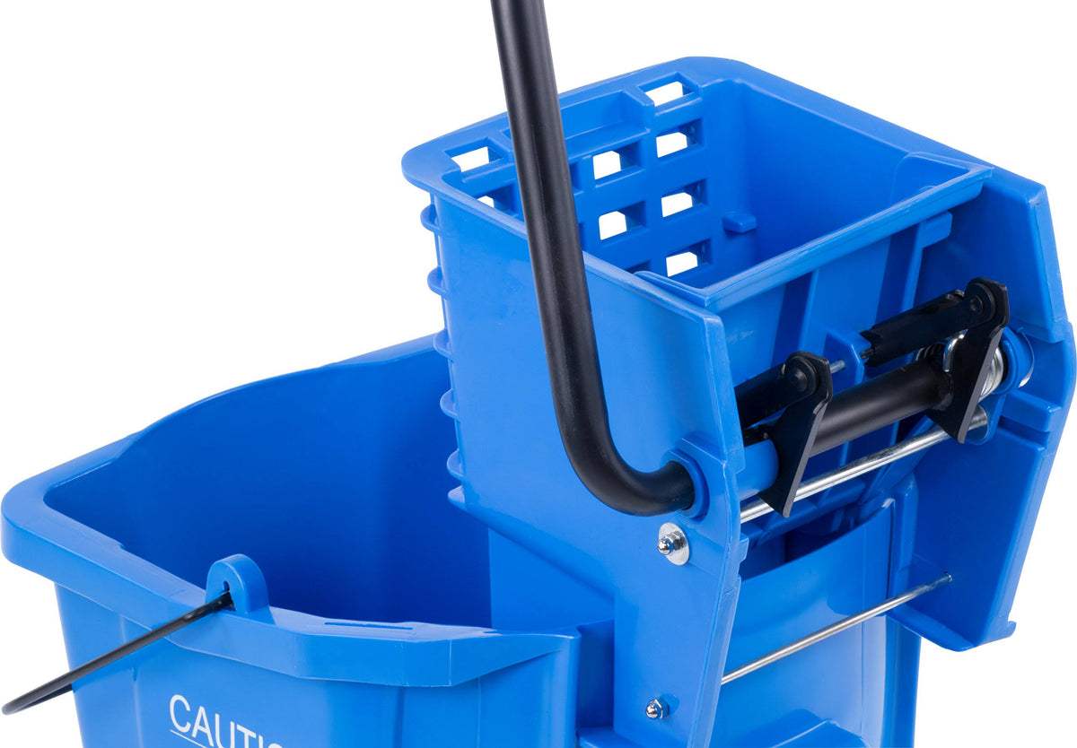 26 Quart Blue Mop Bucket with Side Press Wringer L362042