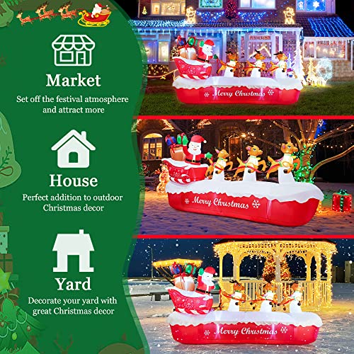 6 FT Christmas Inflatables Santa Claus with Gifts Bag R18991