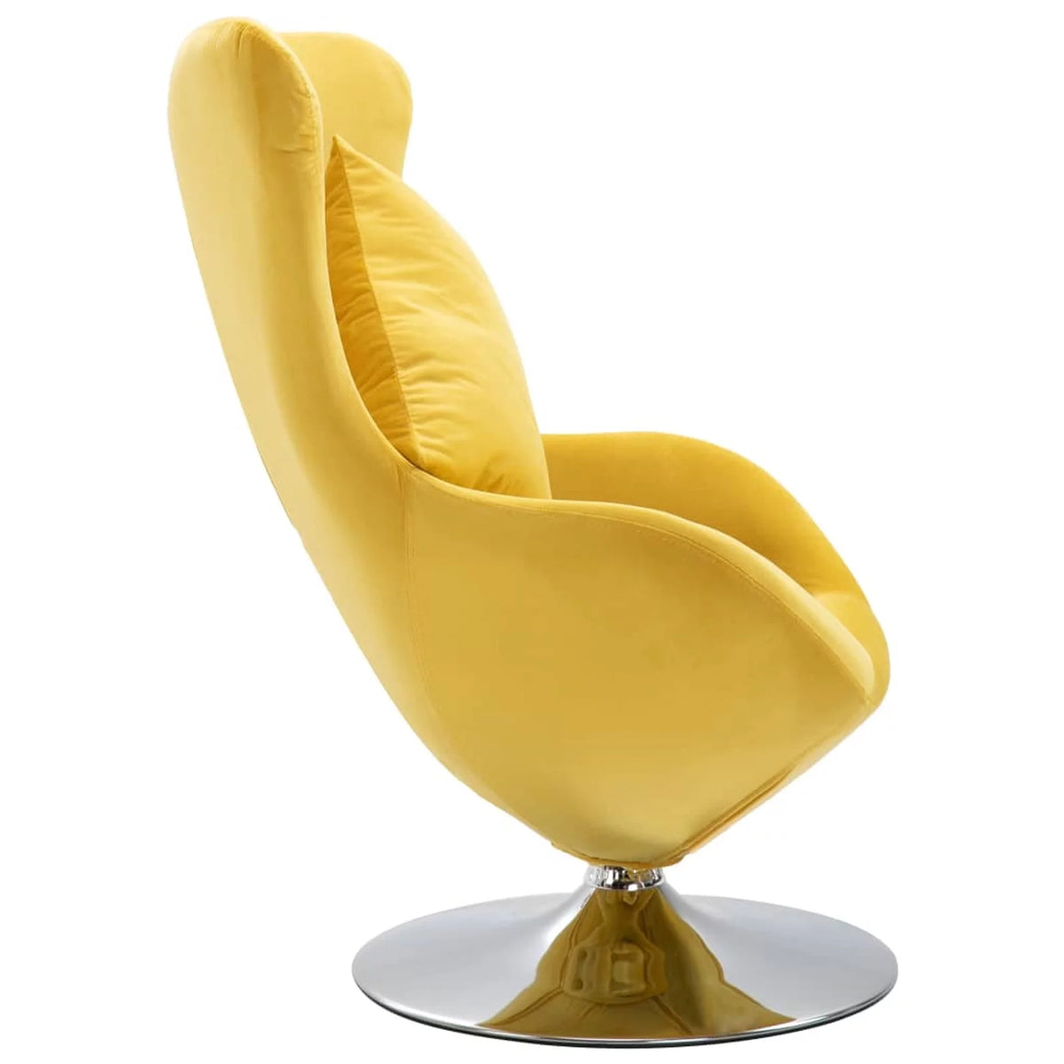 Swivel Egg Chair with Cushion Yellow U386104
