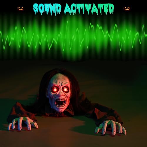 Zombie Groundbreaker with Scary Sound & LED Flashing Eyes Outdoor Decoration K8720