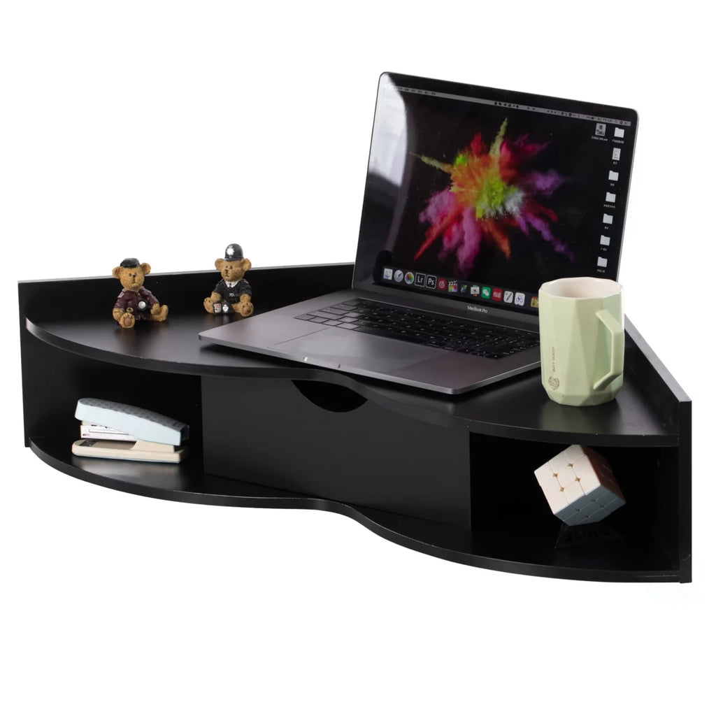 Heart Shaped Corner Desk with Drawer and Two Shelves C7581
