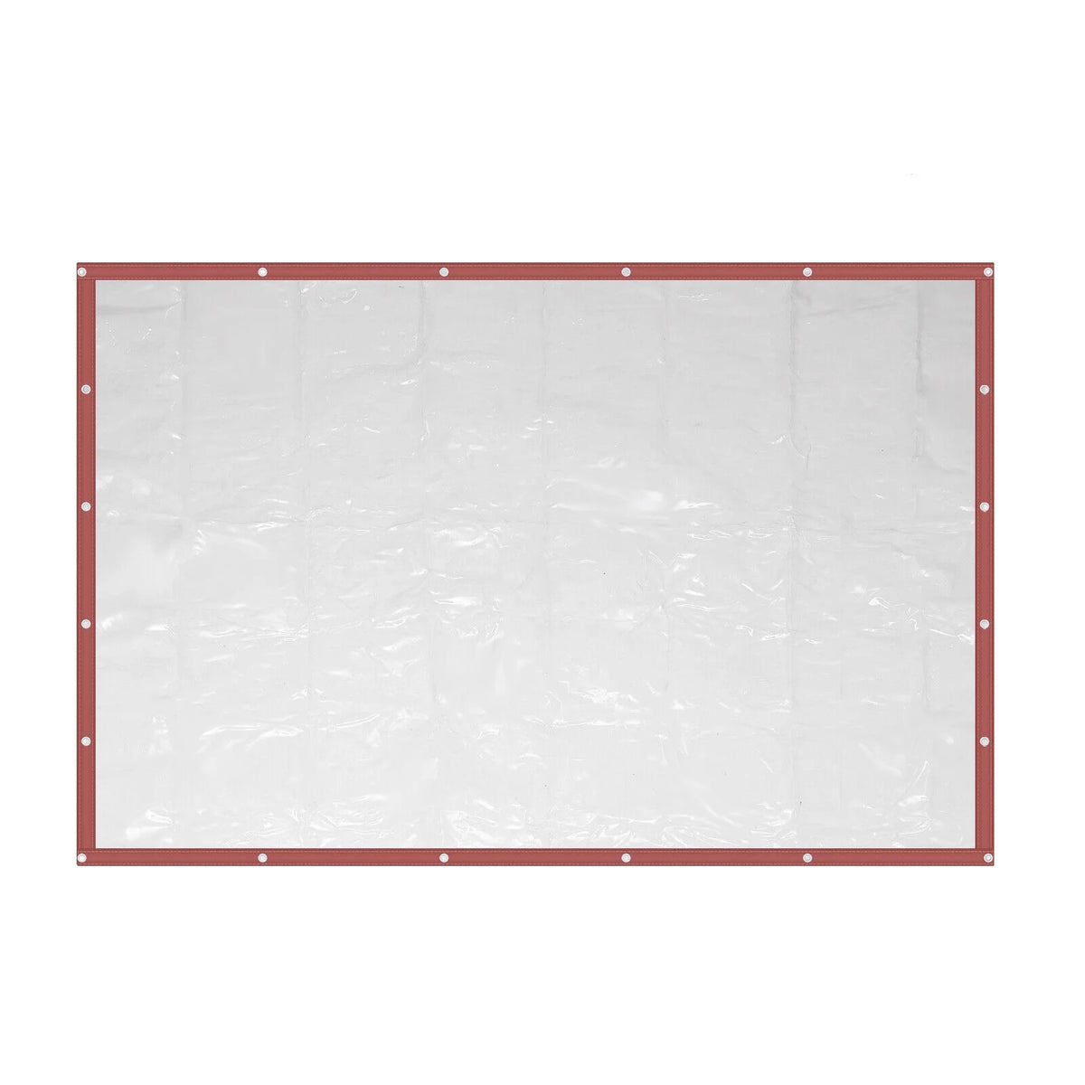 Brown PVC Clear Awning Canopy Patio Roll Up Enclosure Y814