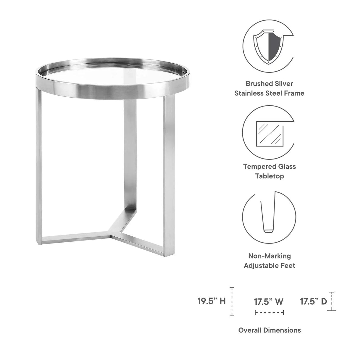 Silver Side Table D478