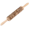 Embossed Wooden Non Stick Rolling Pin 2 Pack G19985