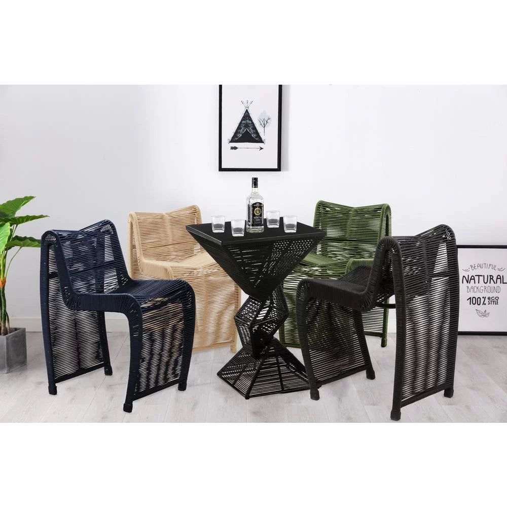 Black Rope Counter Stool Set of 2 Z60646