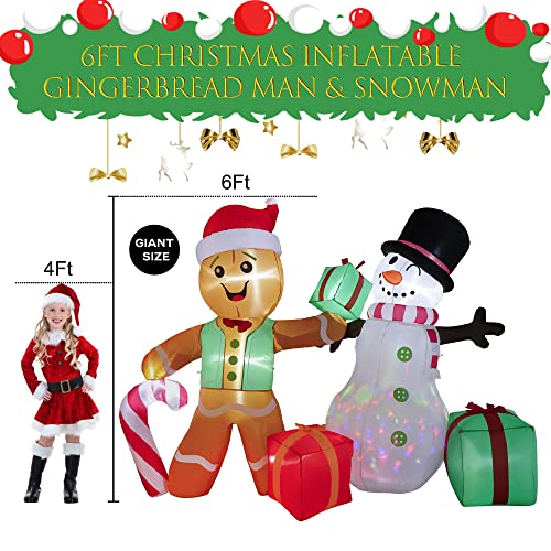 6 FT Christmas Inflatables Santa Claus with Gifts Bag R18991