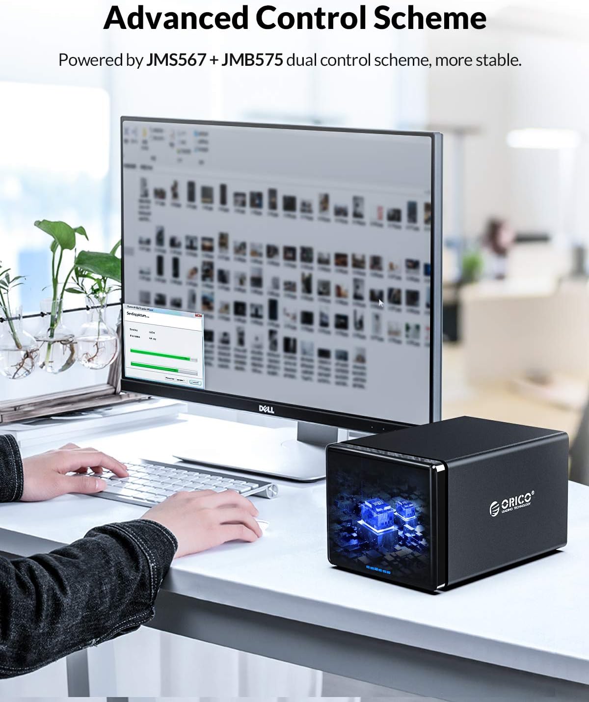 5 Bay Aluminum Type-C 3.5inch SATA III Hard Drive Enclosure F400