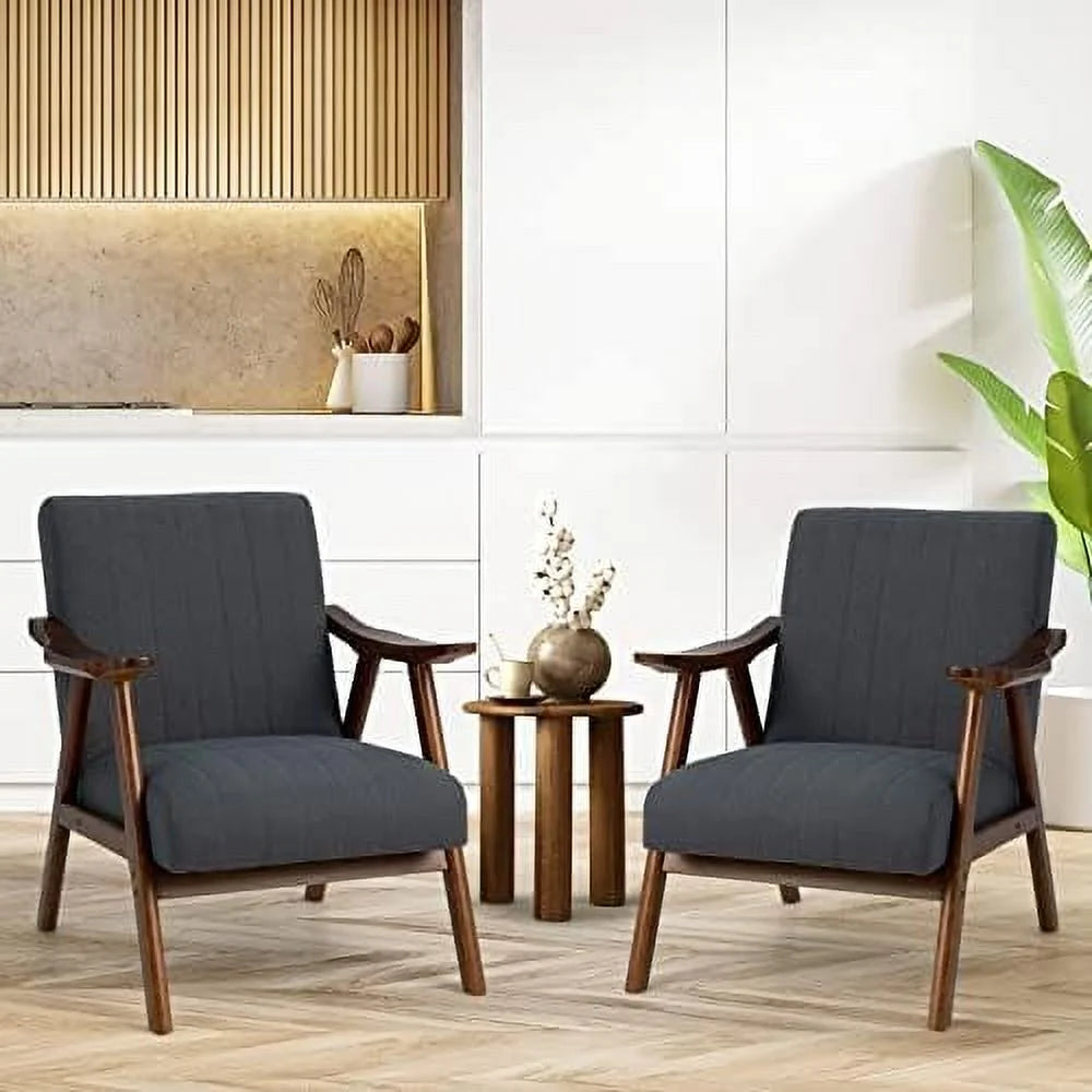 Mid-Century Modern Upholstered Accent Chair with Arms R680