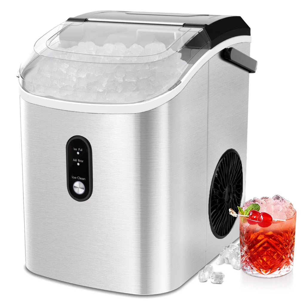 33lbs Countertop Ice Maker with Scoop, Black A447