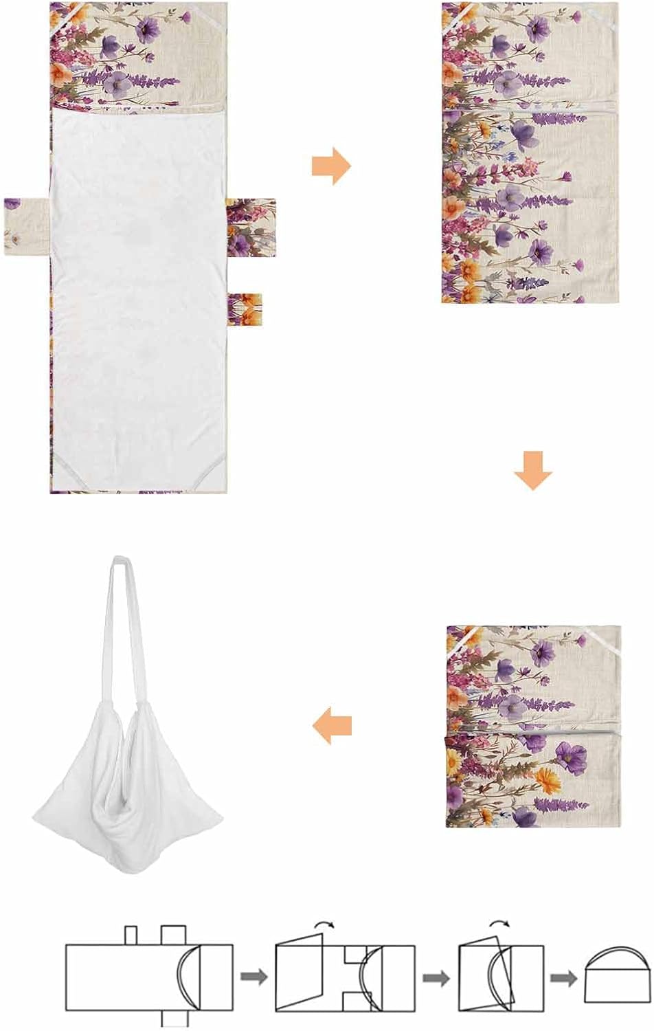 Beach Chair Cover with Side Pockets, 1 PCS C95369