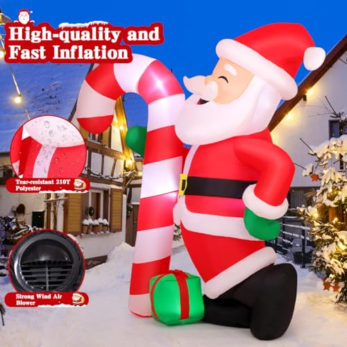 8.3 FT Christmas Inflatable Santa Claus with LED Light N4853