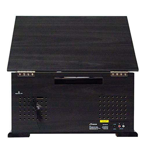 7-in-1 Turntable Music Center with 3-Speed Record Player, Graphite O103923