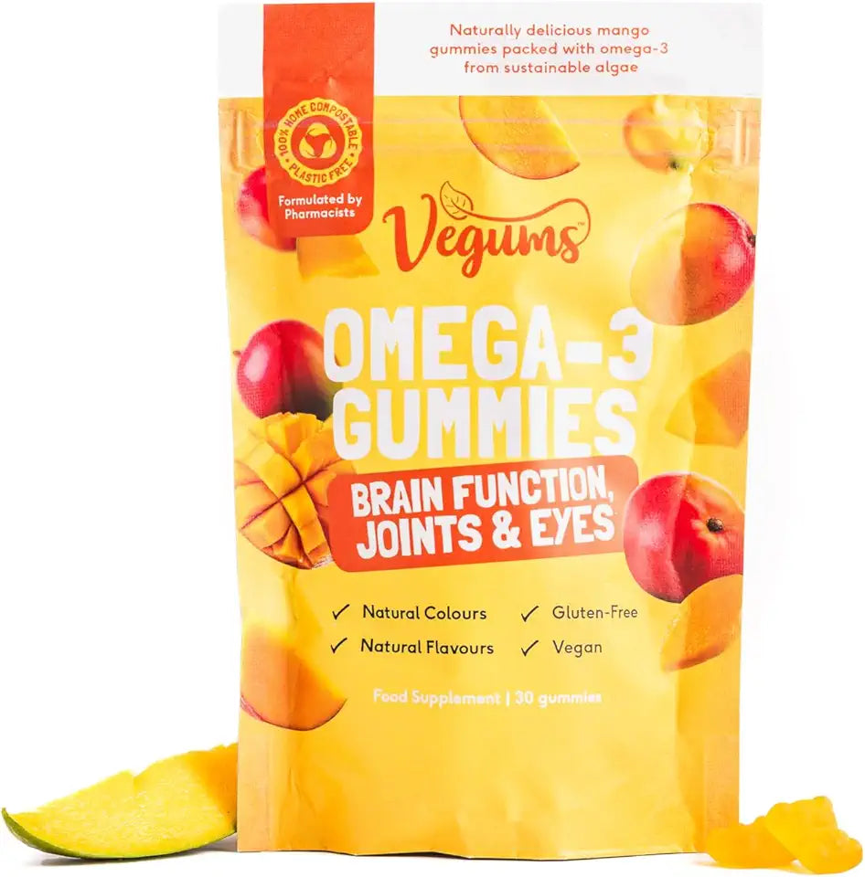 60 Orange-Flavored Vegan Omega-3 Gummies W570527