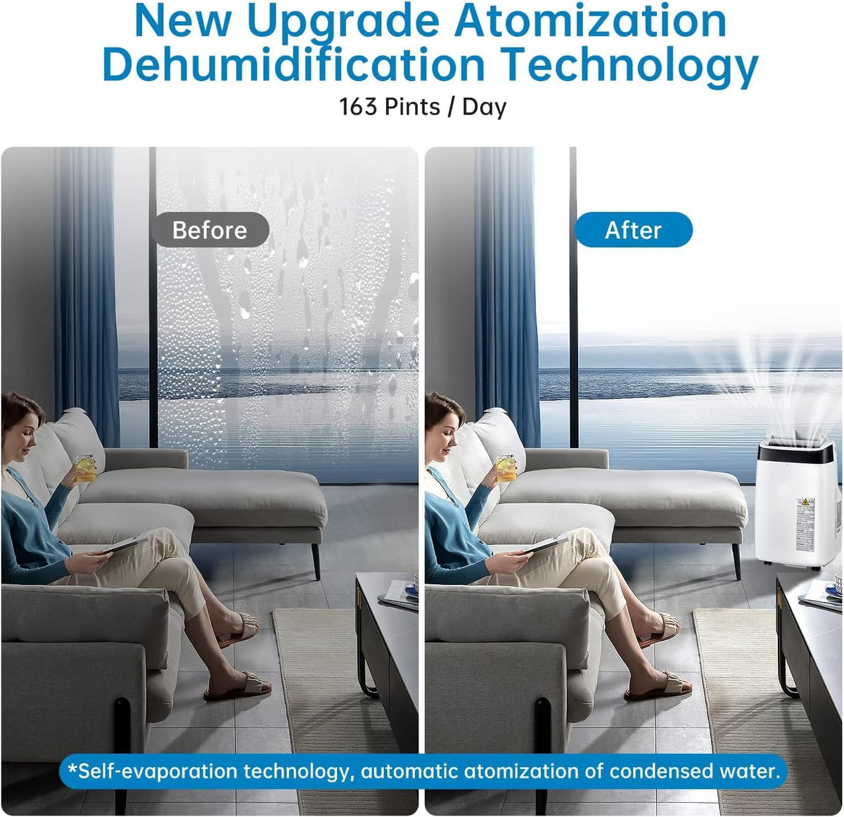 10,000BTU Portable Air Conditioner with Remote Control A825