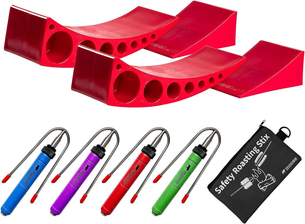 2-Pack Camper Levelers with 4 Pack of Roasting Stix E442