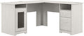 Linen White Oak L Shape Desk Q39043