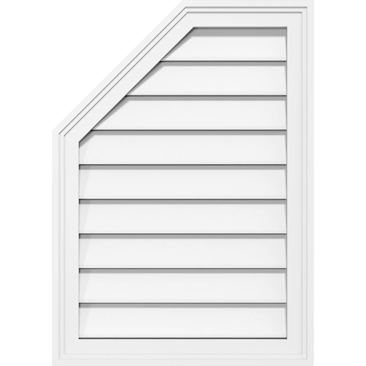 Octagonal Surface Mount PVC Gable Vent with Brickmoul N63719
