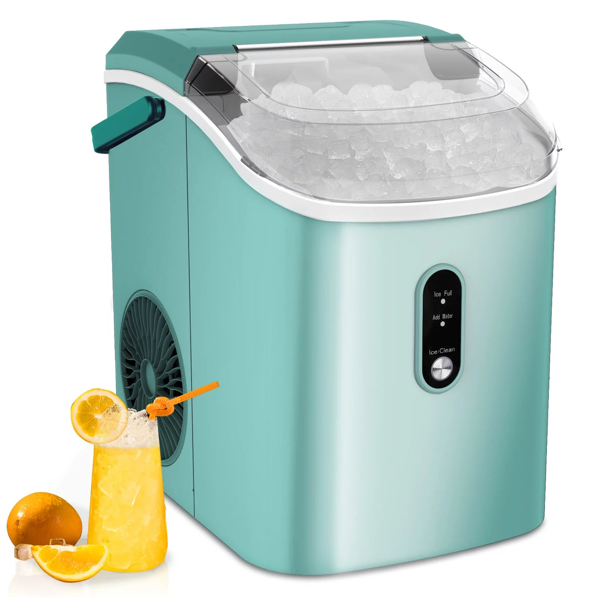 33lbs Countertop Ice Maker with Scoop, Black A447
