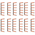 6 Levels Steel Wall Mounted Lumber Storage Rack X26397