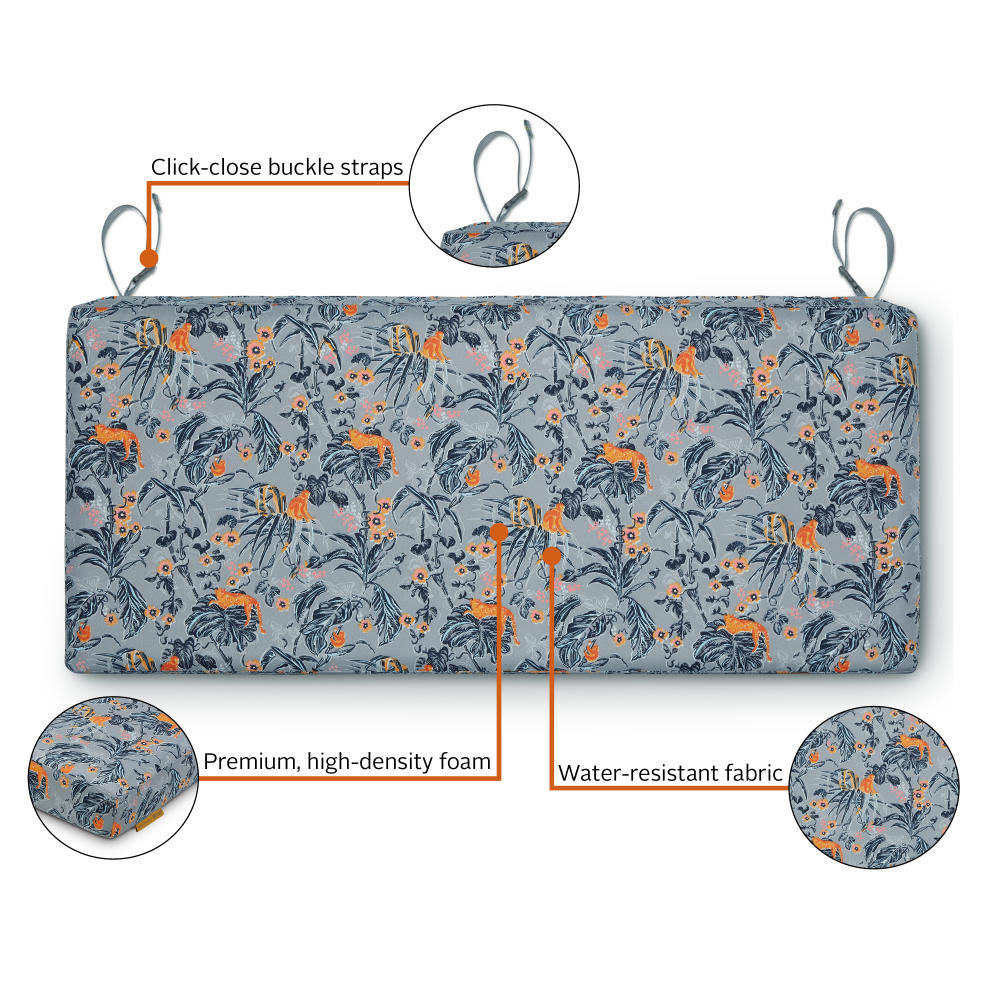 Water-Resistant Patio Bench Cushion C63778