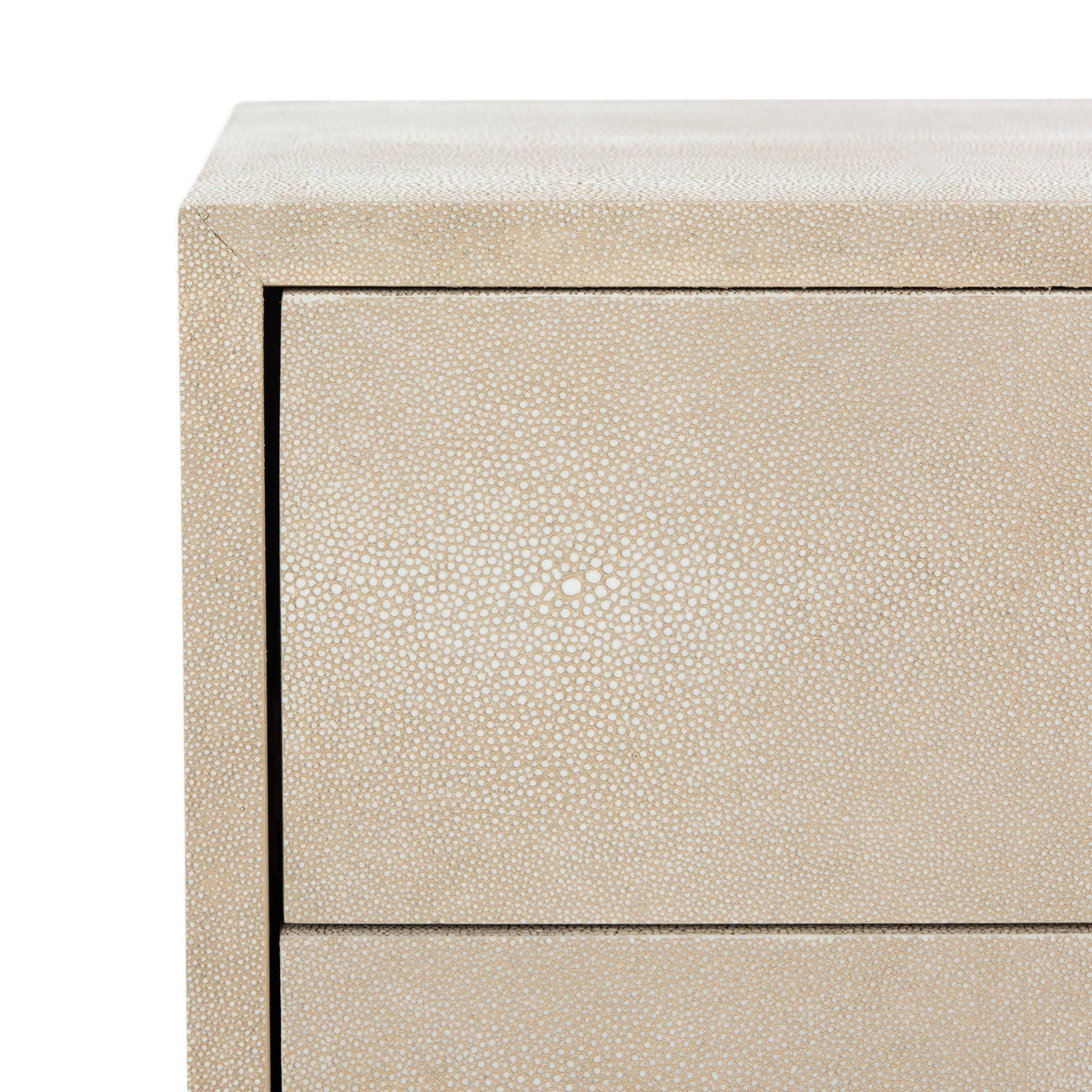 Natural Faux Shagreen Nightstand G867