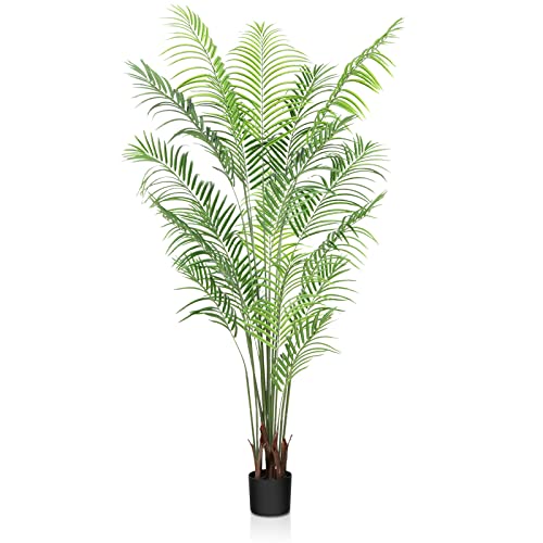 Artificial Areca Palm Plant 6Feet Fake Tropical Palm Tree in Pot M385346