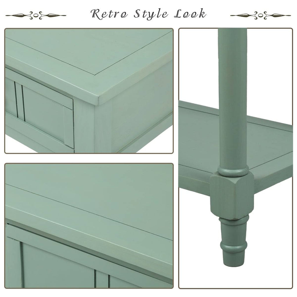 Espresso Two Drawer Console Table with Bottom Shelf J24843